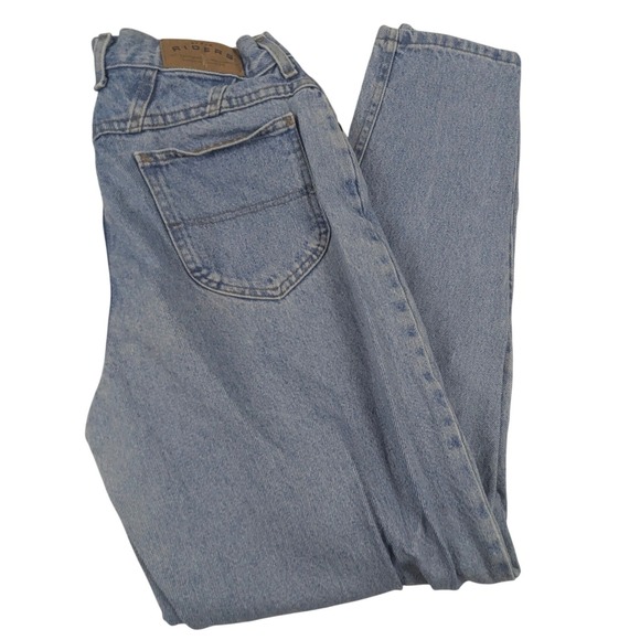 Riders by Lee Denim - Riders by Lee Light Wash High Waisted Mom Jeans Tapered Leg Blue Denim 28x29